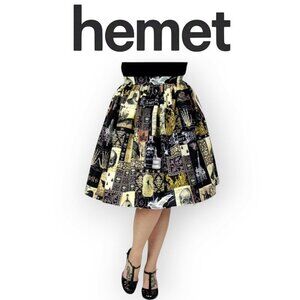 Edgar Allan Poe Gothic Skirt XS Stretch Waist Hemet The Raven Dark Fashion 🖤